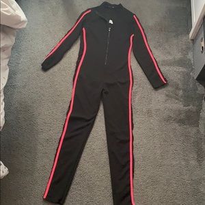 Black and Pink Long Sleeve Jumpsuit